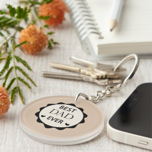 Porte-clefs Meilleur papa toujours Fête des pères Idée cadeau 