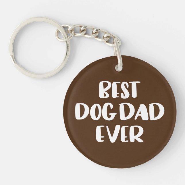 Porte-clefs Meilleur père de chien (Devant)