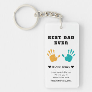 Porte-clefs Meilleur Père Jamais Mains Bas Fête des pères
