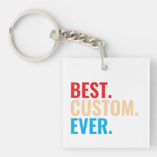 Porte-clefs Meilleur texte vintage rétro Customisé personnalis
