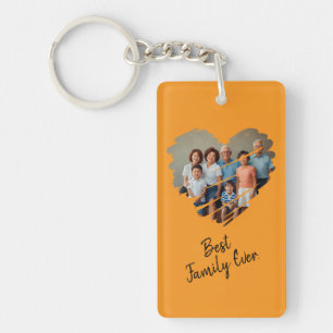 Porte-clefs Meilleure famille jamais Porte - clé photo personn