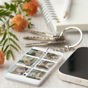 Porte-clefs Meilleure Grand-mère Collage Photo – Cadeau avec C