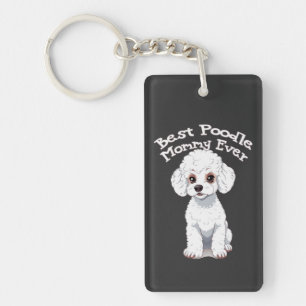 Porte-clefs Meilleure maman caniche, maman caniche