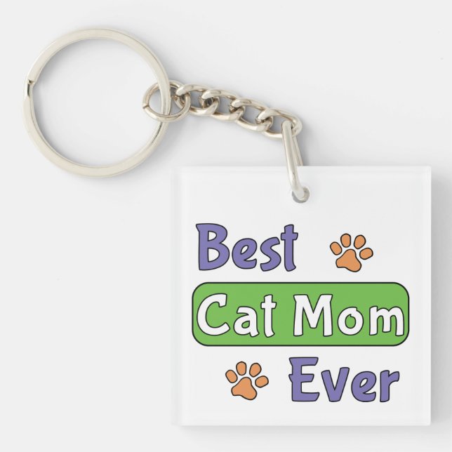 Porte-clefs Meilleure maman de chat de tous les temps (Devant)