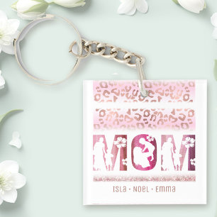 Porte-clefs Meilleure maman Jamais Enfants Noms Violet
