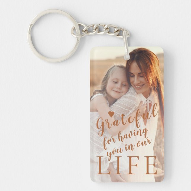 Porte-clefs Meilleure maman jamais personnalisé 2 photos et te (Devant)