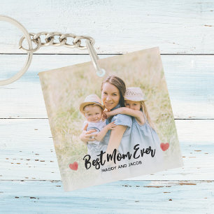 Porte-clefs Meilleure maman jamais photo moderne