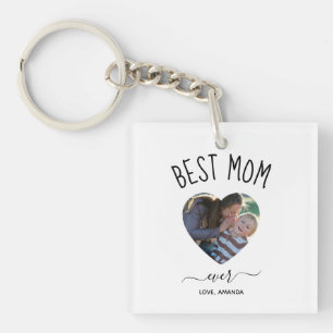 Porte-clefs Meilleure maman jamais, photo personnalisée Fête d