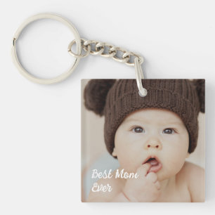Porte-clefs Meilleure Maman Personnalisée Photo de Bébé Porte-