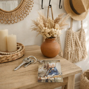 Porte-clefs Meilleure Maman Personnalisée Photo de la Fête des