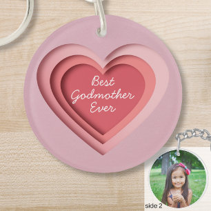 Porte-clefs Meilleure Marraine de Tous les Temps Photo Personn