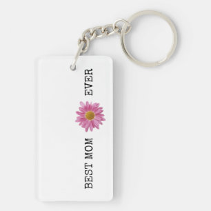 Porte-clefs MEILLEURE MOM JAMAIS rose Jaune Fun