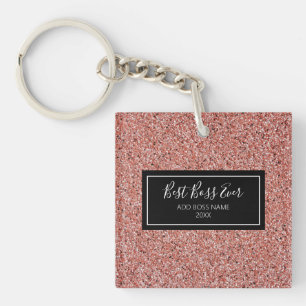 Porte-clefs Meilleure Parties scintillant d'or jamais Rose Ann