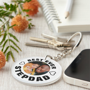 Porte-clefs Meilleure Stepdad personnalisée   Porte - clé phot
