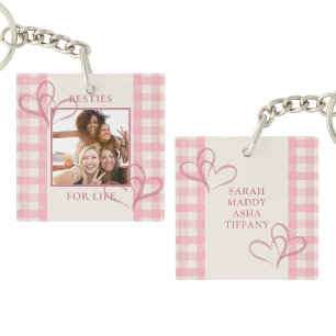 Porte-clefs Meilleures amies roses adorables pour la vie Photo