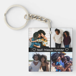 Porte-clefs Meilleurs amis pour toujours Monogramme Photo Coll