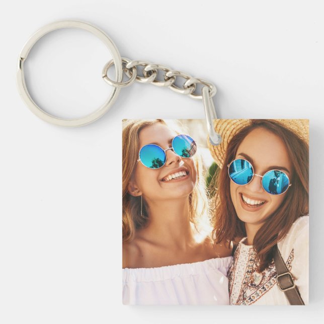 Porte-clefs Meilleurs amis Simple 2 Photo Recto-Verso (Devant)