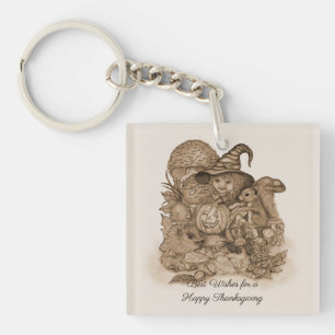 Porte-clefs Meilleurs voeux pour un Bon thanksgiving