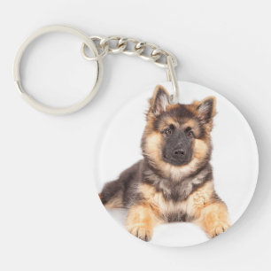 Porte-clefs Mélange de berger allemand de Collie Bordure