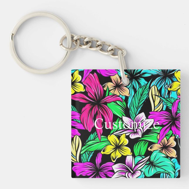 Porte-clefs Mélange de fleurs tropicales Thunder_Cove (Devant)