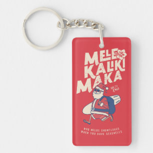Porte-clefs Mele Kalikimaka - Funny Noël hawaïen à Père Noël