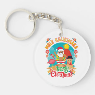Porte-clefs Mele Kalikimaka pour un joyeux Noël hawaïen