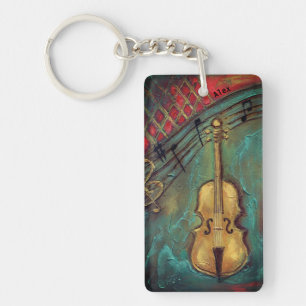 Porte-clefs Mello Cello Personnalisable, Porte - clé double fa