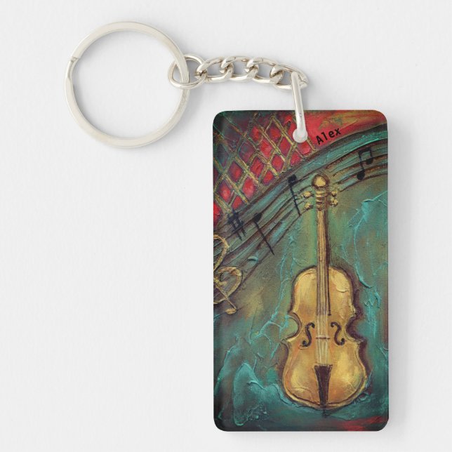 Porte-clefs Mello Cello Personnalisable, Porte - clé double fa (Devant)