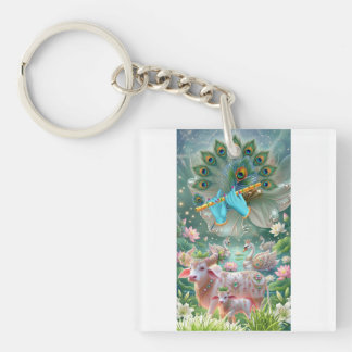 Porte-clefs Mélodie divine du Seigneur Krishna : Flûte sacrée,
