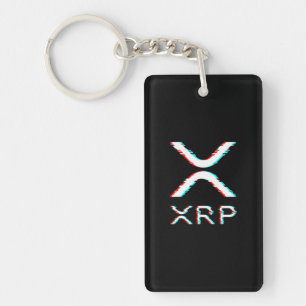 Porte-clefs Mème Crypto Devise XRP Glitch CryptoCurrency