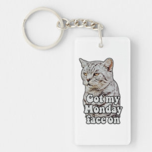 Porte-clefs Mème de chat amusant pour les amoureux et les amou