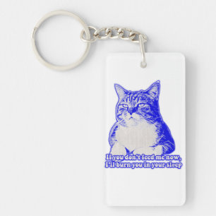 Porte-clefs Mème de chat en colère pour les amoureux de les ch