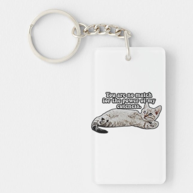 Porte-clefs Mème de chat fâché drôle pour les propriétaires et (Devant)