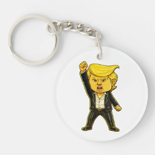 Porte-clefs Meme de revers Trump heureux Combat Combat Trump e