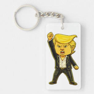 Porte-clefs Meme Trump heureux Combat Combat Trump en colère