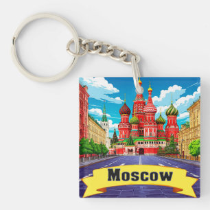 Porte-clefs 🧲 Memento de l'explorateur de Moscou Russie