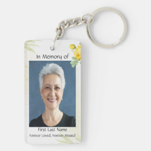 Porte-clefs Mémoire chrétienne Photo Roses jaunes Fleurs de ja
