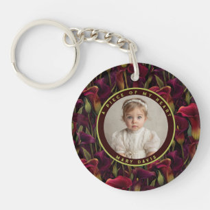 Porte-clefs Mémoire d'amour audacieux Calla Lilies Floral