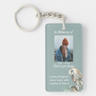 Porte-clefs Mémoire mémorial aquarelle Barn Owl Bird