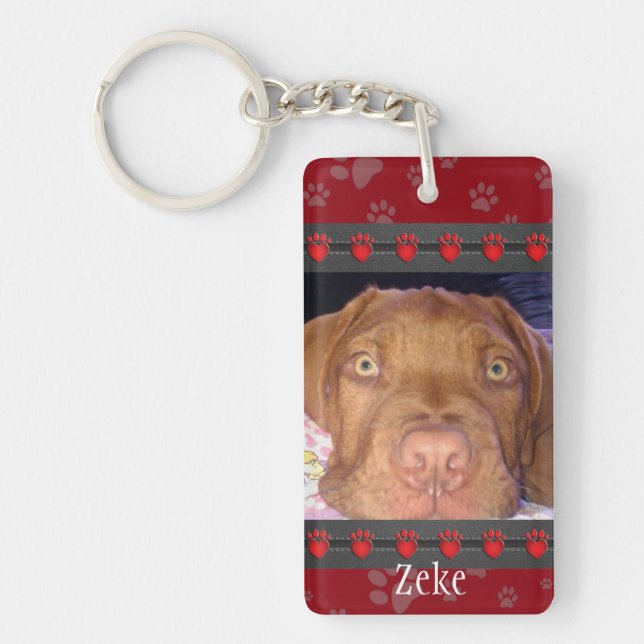 Porte-clefs Mémorial aux animaux de compagnie - Empreintes de  (Devant)