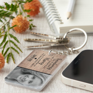 Porte-clefs Mémorial de famille rustique Photo souvenir