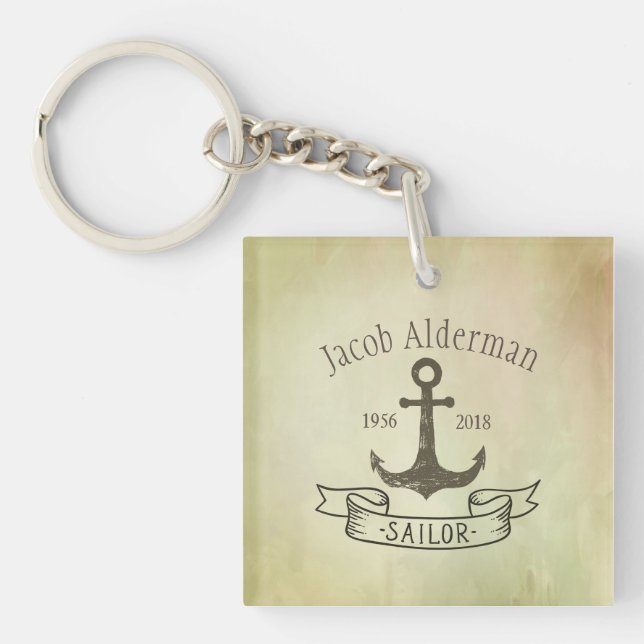 Porte-clefs Mémorial de marin personnalisable (Devant)