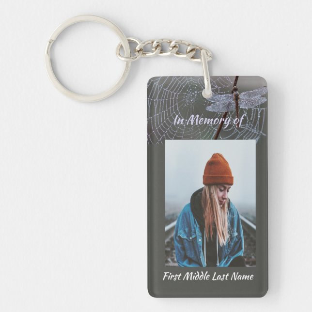 Porte-clefs Memorial Keepsake  Card Dragonfly Dewdrops (Devant)