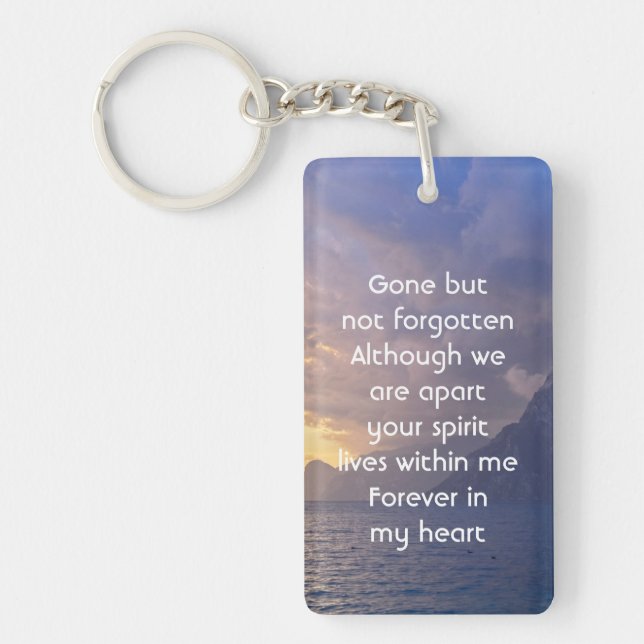 Porte-clefs Memorial Keepsaké Sea Sky Cloud Island (Devant)