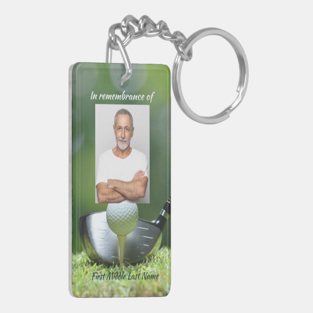 Porte-clefs Memorial Photo Golf Course Golf Golf (Dos gauche)