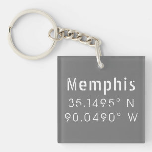 Porte-clefs Memphis Tennessee Latitude de longitude