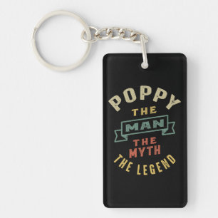 Porte-clefs Mens Poppy L'Homme Mythe Légende Père Cadeau