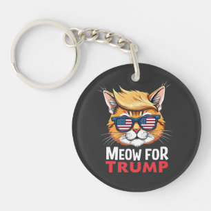 Porte-clefs Meow For Trump Cat Kitten Vote Élection