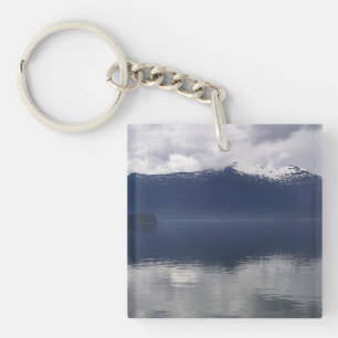 Porte-clefs Mer d'Alaska brumeuse aux nuances de bleu