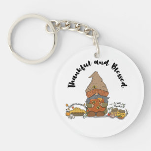 Porte-clefs "Merci et béni" Gnome avec du miel et de la tarte